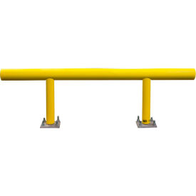 Ideal Shield® Heavy Duty One-Line Guard Rail Steel & HDPE Plastic 96""L x 36""H Yellow