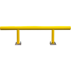 Ideal Shield® Heavy Duty One-Line Guard Rail Steel & HDPE Plastic 120""L x 36""H Yellow