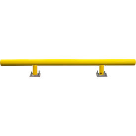 Ideal Shield® Heavy Duty One-Line Guard Rail Steel & HDPE Plastic 144""L x 14-3/4""H Yellow