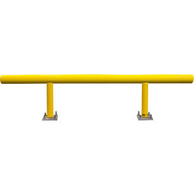 Ideal Shield® Heavy Duty One-Line Guard Rail Steel & HDPE Plastic 144""L x 36""H Yellow