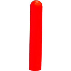 Ideal Shield LLC GPD-RD-10-069-S Ideal Shield® Smooth Bollard Post Sleeve, 10" HDPE Dome Top, Red image.