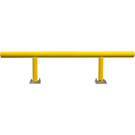 Ideal Shield® Standard One-Line Guard Rail Steel & HDPE Plastic 96""L x 27""H Yellow