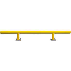 Ideal Shield® Standard One-Line Guard Rail Steel & HDPE Plastic 120""L x 14-3/4""H Yellow