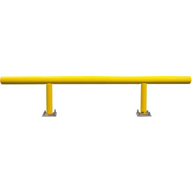 Ideal Shield® Standard One-Line Guard Rail Steel & HDPE Plastic 120""L x 27""H Yellow