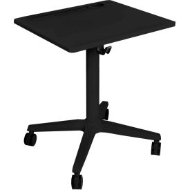 Seville Classics Inc OFF65903 Seville Classics Airlift® XL Sit-Stand Mobile Desk with Cup Holder, Black image.