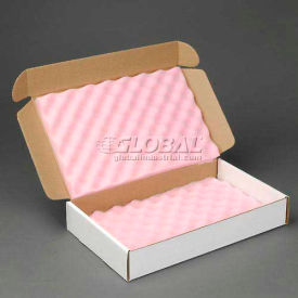 Index Packaging Inc. 1340GLI015 Anti Static Foam Shippers, 16"W x 10"L x 2-3/4"D, White image.