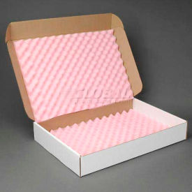 Index Packaging Inc. 1340GLI025 Anti Static Foam Shippers, 26"W x 18"L x 4"D, White image.