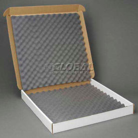 Index Packaging Inc. 1340GLI023 Standard Charcoal Shippers, 24"W x 24"L x 2-3/4"D, White image.