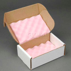 Index Packaging Inc. 1340GLI002 Anti Static Foam Shippers, 9"W x 6"L x 3-1/4"D, White image.