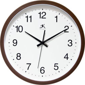 Infinity Instruments 14957WL-4099 Infinity Instruments 14" Wall Clock, Brown image.