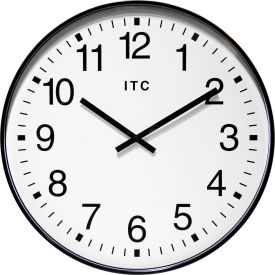 Infinity Instruments 90/0019-1 Infinity Instruments 19" Round Profuse Wall Clock - Black image.