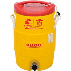 Igloo Products 48153 Igloo 48153 - Water & Beverage Cooler, Heat Stress Solution, Yellow, 5 Gallons image.