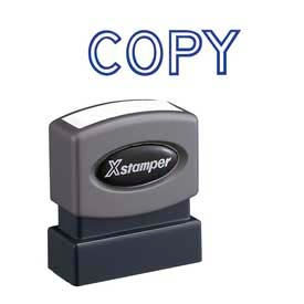 Xstamper® Pre-Inked Message Stamp COPY 1-5/8"" x 1/2"" Blue