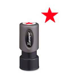 Xstamper® Pre-Inked Design Stamp STAR Design 5/8"" Diameter Red