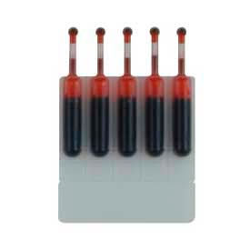 Shachihata Inc. 22011 Xstamper® Refill Ink, 0.17 fl. oz. Cartridge, Red, 5/Pack image.