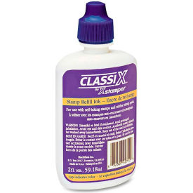 Shachihata Inc. 40713 Xstamper® Classix Refill Ink, For Classix Self-Inking Stamps Only, 2 fl. oz. Bottle, Blue image.