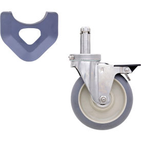 MetroMax High Modulus Donut Cart Washable Swivel/Brake Stem Caster 5" Dia. 250 lb. Capacity 