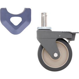 MetroMax Polyurethane Swivel/Brake Stem Caster 2-3/4"W x 5" Dia. 300 lb. Capacity 
