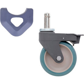 MetroMax Antimicrobial Polyurethane Swivel/Brake Stem Caster 5" Dia. 300 lb. Capacity 