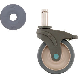 Metro® 5" Total-Guard Swivel/Brake Stem Caster For Super Erecta Industrial Wire Shelving Racks 