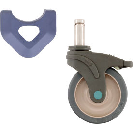 MetroMax Total-Guard Swivel/Total Lock Brake Stem Caster 5" Dia. 250 lb. Capacity 
