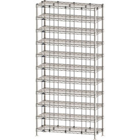 Metro® Gowning Room Bootie & Shoe Rack 36-1/2"L x 14-3/4"W x 74-1/2"H Silver 