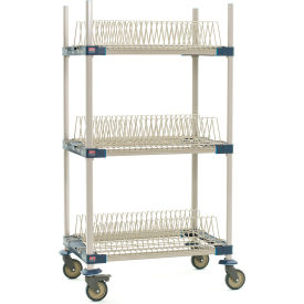 MetroMax® 4 Mobile Drying Rack with 3 Tray Racks 37-3/4"W x 26-5/16"D x 67-5/16"H