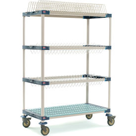 MetroMax® 4 Mobile Drying Rack w/ 1 Tray Rack & 1 Bulk Shelf 49-3/4"W x 26-5/16"D x 67-5/16"H