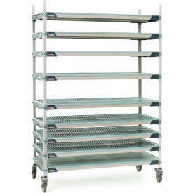 MetroMax® i Plastic Industrial Mobile Shelving Unit 47-3/4"L x 24-1/4"W x 79-9/16"H Blue
