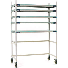 MetroMax® i Mobile Shelving Unit with Roll-Under Storage 59-3/4"L x 24-1/4"W x 79-9/16"H Blue