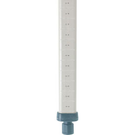 Stationary Shelving Post, Polymer, 86-3/16"H, Taupe view 2