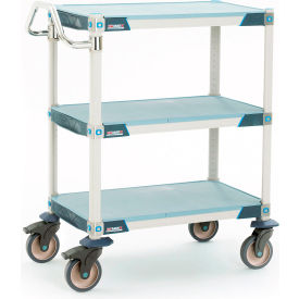 MetroMax® i Lab Utility Cart with 3 Shelves Solid Shelf Mats 34-1/2"L x 20-5/16"W x 39-1/4"H