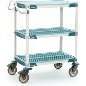 MetroMax® i Lab Utility Cart w/ 3 Shelves Solid Top Shelf Mat 34-1/2"L x 20-5/16"W x 39-1/4"H
