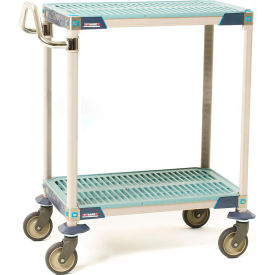 MetroMax® i Plastic Shelving Utility Cart with 2 Shelves 34-1/2"L x 20-5/16"W x 39-1/4"H 