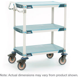 MetroMax® i Lab Utility Cart with 3 Shelves Solid Shelf Mats 40-1/2"L x 26-5/16"W x 39-1/4"H