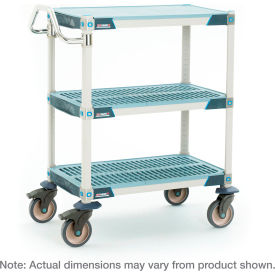 MetroMax® i Lab Utility Cart w/ 3 Shelves Solid Top Shelf Mat 40-1/2"L x 26-5/16"W x 39-1/4"H