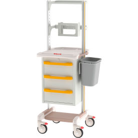 Metro® Nimbl Isolation Cart 27-7/8"L x 21-3/4"W x 62-13/16"H Light Beige/Taupe/Yellow