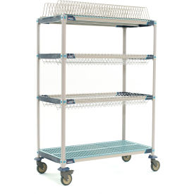 MetroMax® i Mobile Drying Rack with 1 Tray Rack & 1 Bulk Shelf 47-3/4"W x 24-1/4"D x 74-3/16"H