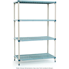 Metro® MetroMax Q 4 Shelf Polymer Shelving Unit Starter 30"W x 18"D x 63"H 