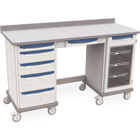 Starsys® Mobile Workcenter 73"W x 28-5/8"D x 43-1/2"H 7 Drawers Taupe 