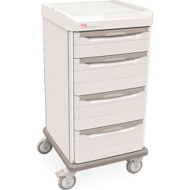 Starsys Bedside Cart with 4 Drawer 22-3/4"L x 24-7/8"W x 44-3/4"H Taupe 