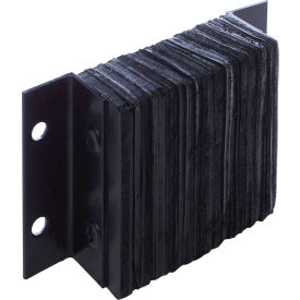 Ideal Warehouse® Econo Laminated Dock Bumper Rectangular 14""W x 10""H 4"" Projection Black