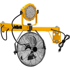 Ideal Warehouse® IDEALBrite LED Dock Light w/ Fan 40" Single Strut Arm 30W 3900 Lumens 