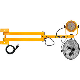 Ideal Warehouse® IDEALBrite LED Dock Light w/ Fan 40" Double Strut Arm 30W 3900 Lumens 