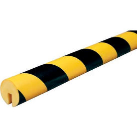 60-6710 Knuffi Edge Bumper Guard, Type B, 196-3/4"L x 1-9/16"W, Black & Yellow, 60-6710