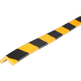60-6742 Knuffi 90-Degree Shelf Bumper Guard, Type E, 39-3/8"L x 1"W, Yellow/Black, 60-6742