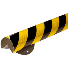 Knuffi WPK-A+ Corner Wall Protection Kit, 3.28', Reflective Black/Yellow, 60-6866-1