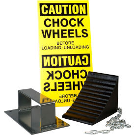 Ideal Warehouse® 88-8 Wheel Chock Safety System Package 24"L x 12"W x 10"H 