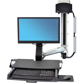 Ergotron® 45-272-026 StyleView® Sit-Stand Combo System with Worksurface Polished Aluminum