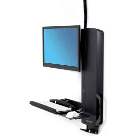 Ergotron 61-081-085 Ergotron® 61-081-085 StyleView® Sit-Stand Vertical Lift for High Traffic Area, Black image.